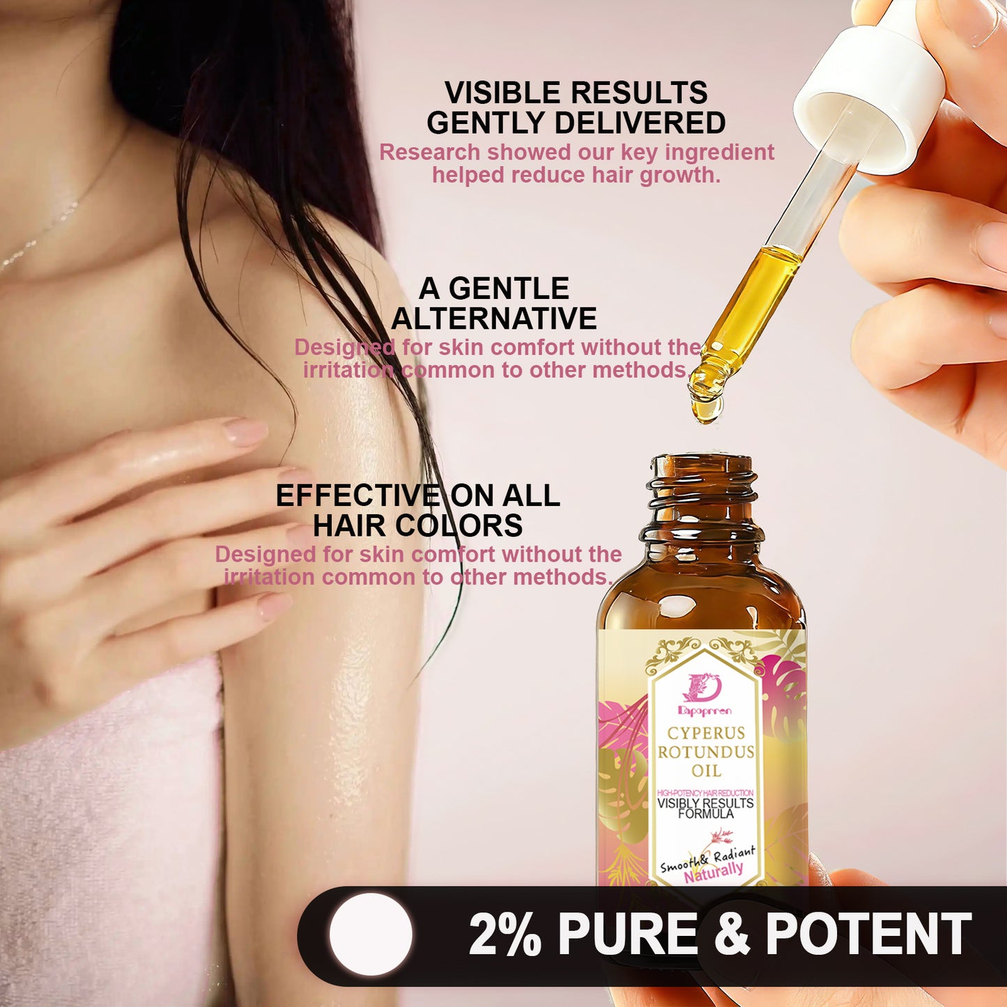 Cyperus Rotundus Oil 2 Pack (2 x 60ml), Concentrated Essential Oil for Smooth Skin Appearance, Botanical Oil for Face & Body, Ideal for Australia's Post-Shave Care Ritual, 120ml Total